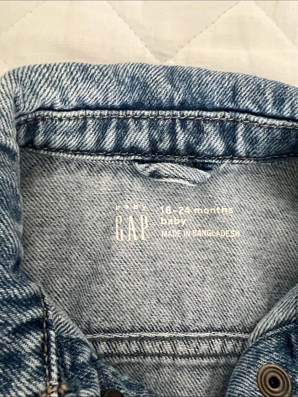 GAP Kids Blue Denim Jacket with Heart Pockets